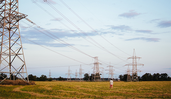 Réseau électrique paysage